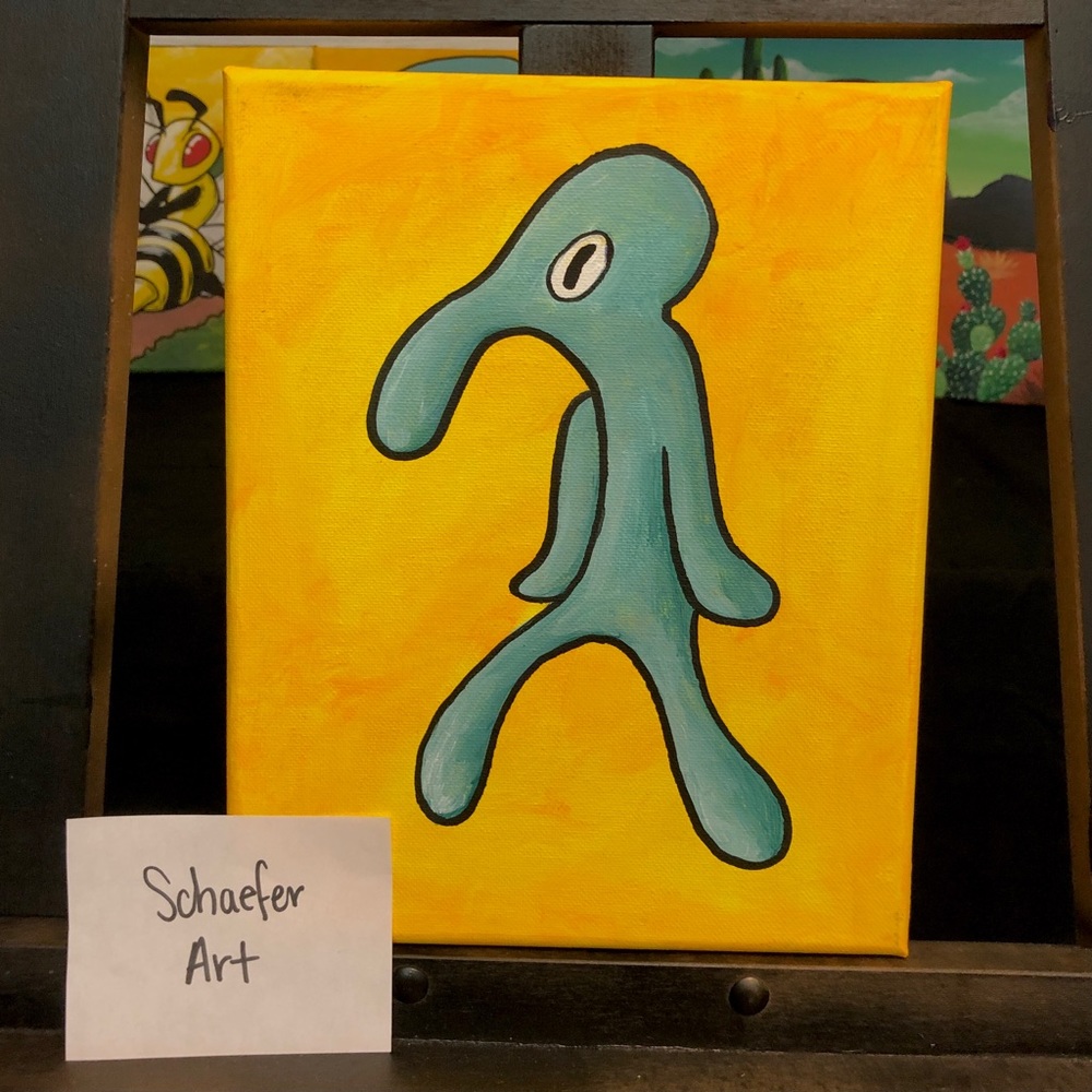 Bold and Brash -Spongebob themed Painting - Wall Decor